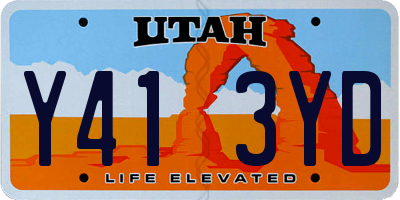 UT license plate Y413YD
