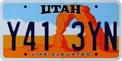 UT license plate Y413YN