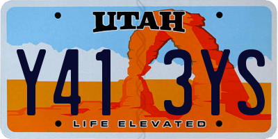UT license plate Y413YS