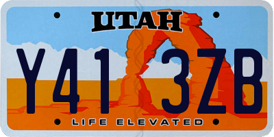 UT license plate Y413ZB