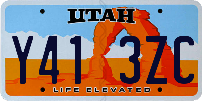 UT license plate Y413ZC