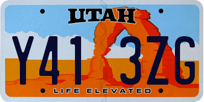 UT license plate Y413ZG