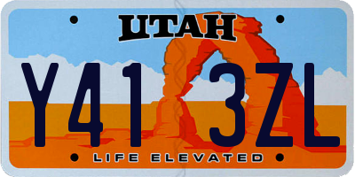 UT license plate Y413ZL