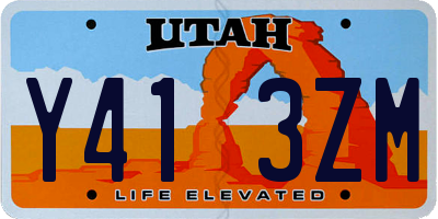 UT license plate Y413ZM
