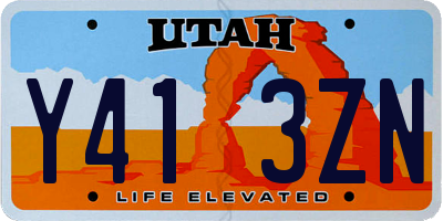 UT license plate Y413ZN