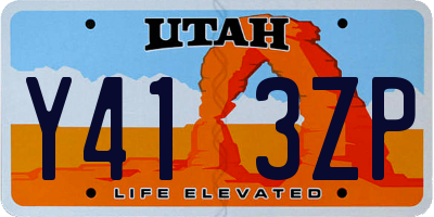 UT license plate Y413ZP