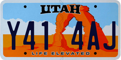 UT license plate Y414AJ
