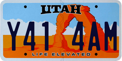 UT license plate Y414AM