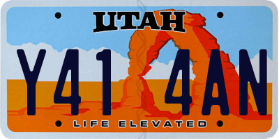 UT license plate Y414AN