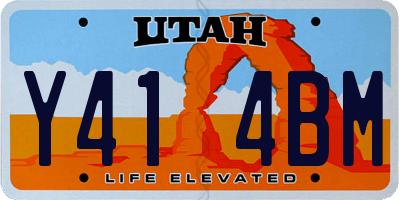 UT license plate Y414BM