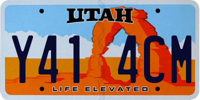 UT license plate Y414CM