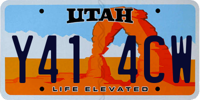 UT license plate Y414CW