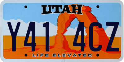 UT license plate Y414CZ
