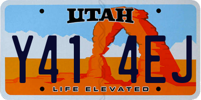 UT license plate Y414EJ