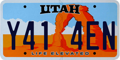 UT license plate Y414EN