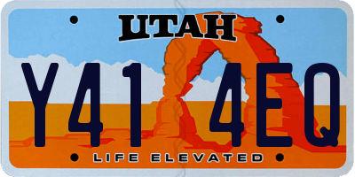UT license plate Y414EQ