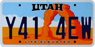 UT license plate Y414EW