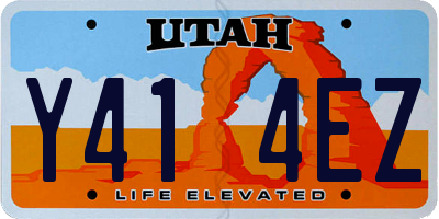 UT license plate Y414EZ