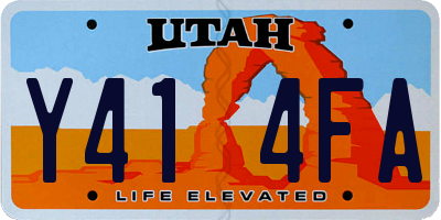 UT license plate Y414FA