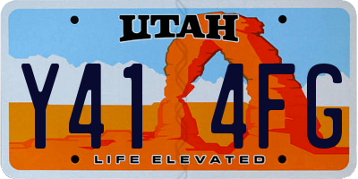 UT license plate Y414FG