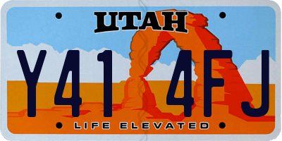 UT license plate Y414FJ