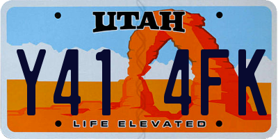 UT license plate Y414FK