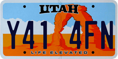 UT license plate Y414FN