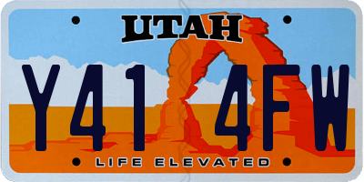 UT license plate Y414FW