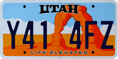 UT license plate Y414FZ