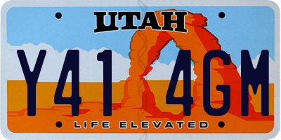 UT license plate Y414GM