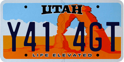 UT license plate Y414GT