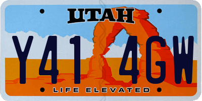 UT license plate Y414GW