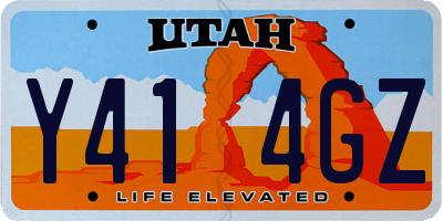 UT license plate Y414GZ