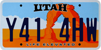 UT license plate Y414HW