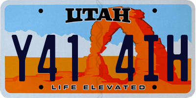 UT license plate Y414IH