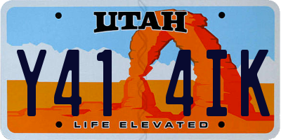 UT license plate Y414IK