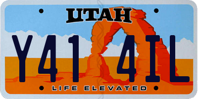 UT license plate Y414IL