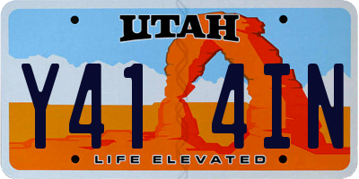UT license plate Y414IN