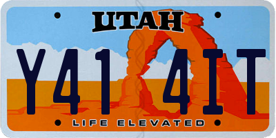 UT license plate Y414IT