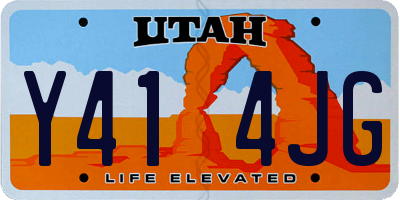UT license plate Y414JG
