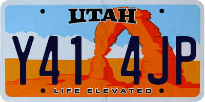 UT license plate Y414JP