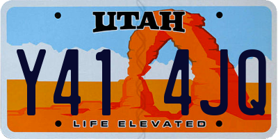 UT license plate Y414JQ