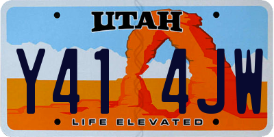 UT license plate Y414JW