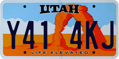 UT license plate Y414KJ