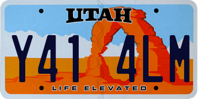 UT license plate Y414LM