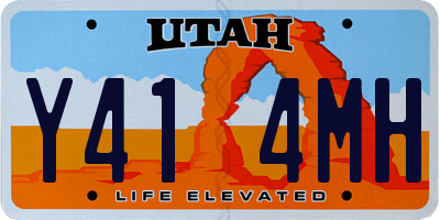 UT license plate Y414MH