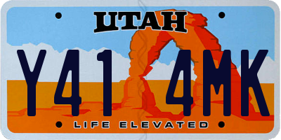 UT license plate Y414MK