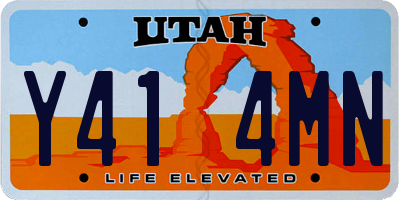 UT license plate Y414MN