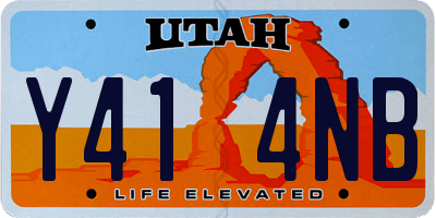UT license plate Y414NB