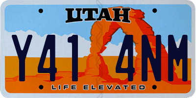 UT license plate Y414NM